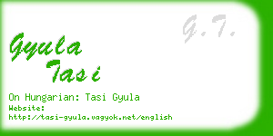 gyula tasi business card